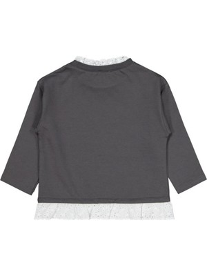 Civil Girls Brodeli 2-5 Yaş Sweatshirt - Gri