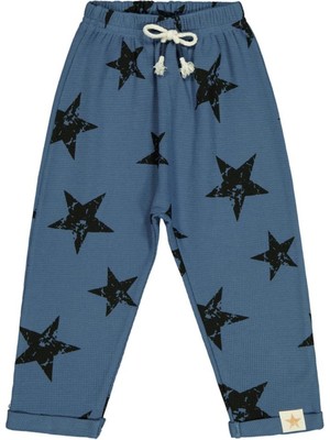 Civil Boys Yıldız Empirme Baskılı 2-5 Yaş Eşofman Altı - Mavi