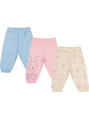 Civil Baby Tavşan Baskılı 3'lü Set 6-18 Ay Eşofman Altı - Standart