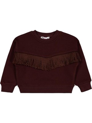 Civil Girls Püsküllü 2-5 Yaş Sweatshirt - Kahve