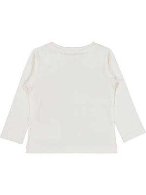 Civil Girls Selfie Baskılı 2-5 Yaş Sweatshirt - Ekru