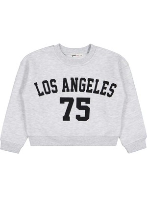 Civil Girls Los Angeles Baskılı 6-9 Yaş Sweatshirt - Gri