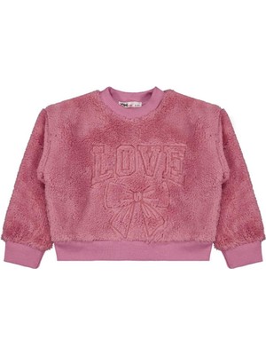 Civil Girls Love Nakışlı 2-5 Yaş Sweatshirt - Pembe
