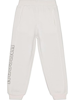 Civil Girls Unicorn Baskılı 2-5 Yaş Eşofman Altı - Ekru