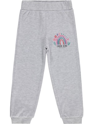 Civil Girls Rainbow Baskılı 2-5 Yaş Eşofman Altı - Gri