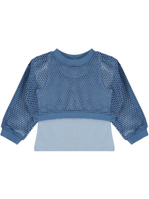 Civil Girls File Atletli 2-5 Yaş Sweatshirt - Yeşil