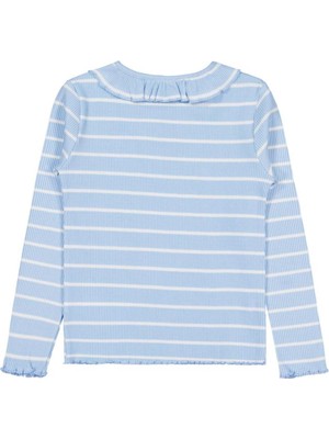 Civil Girls Çizgili 6-9 Yaş Sweatshirt - Mavi