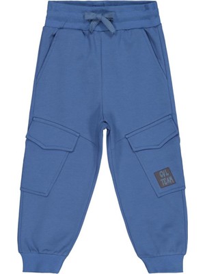 Civil Boys Kargo Cepli Etiketli 2-5 Yaş Eşofman Altı - Mavi