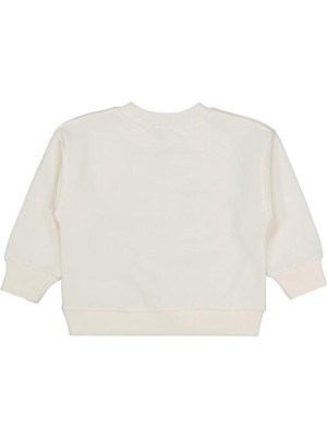 Civil Girls Düz 2-5 Yaş Sweatshirt - Ekru