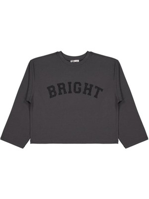 Civil Girls Bright Baskılı 10-13 Yaş Sweatshirt - Gri