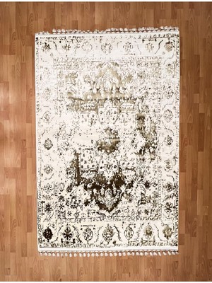Mevlana Bazaar Lüks Görünümlü 160 x 230 Bej Yün Halı