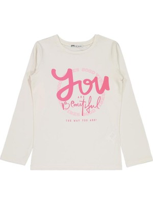 Civil Girls You Beautiful Baskılı 10-13 Yaş Sweatshirt - Ekru