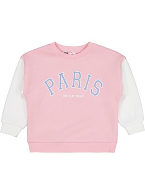 Civil Girls Paris Baskılı 2-5 Yaş Sweatshirt - Pembe