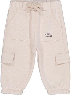 Civil Baby Keep Smiling Etiketli Basic 6-18 Ay Eşofman Altı - Bej