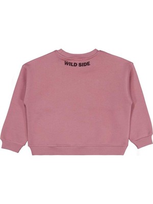 Civil Girls Papatya Nakışlı 6-9 Yaş Sweatshirt - Pembe