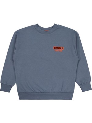 Civil Boys Prıvate Baskılı 6-9 Yaş Sweatshirt - Gri