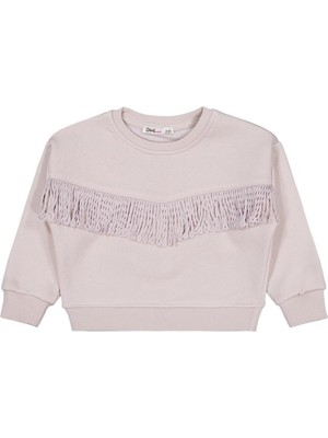 Civil Girls Püsküllü 2-5 Yaş Sweatshirt - Bej