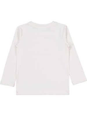 Civil Girls Leopar Baskılı 2-5 Yaş Sweatshirt - Ekru