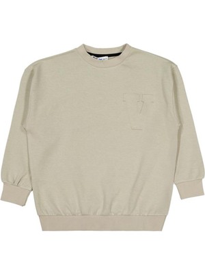 Civil Boys Lets Play Konsol Baskılı 6-9 Yaş Sweatshirt - Bej