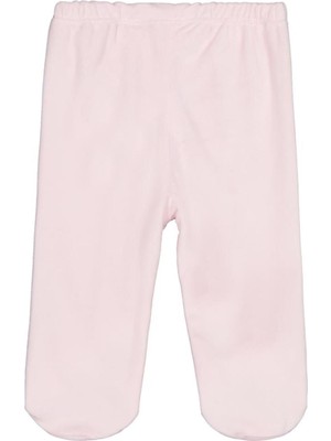 Mini Damla Civil Baby Düz Velboa Patikli 1-6 Ay Tek Alt Bebe - Pembe