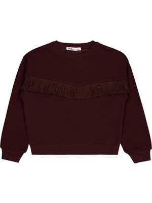 Civil Girls Püsküllü 10-13 Yaş Sweatshirt - Kahve