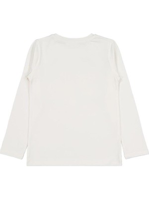 Civil Girls Çiçek Baskılı 6-9 Yaş Sweatshirt - Ekru