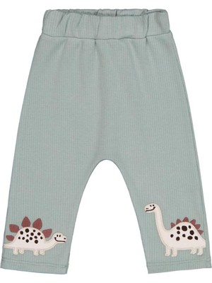 Civil Baby Paçası Dinozor Nakışlı 6-18 Ay Tek Alt Bebe - Yeşil