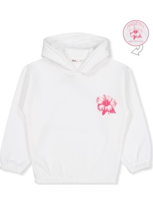 Civil Girls Çiçek Baskılı 6-9 Yaş Sweatshirt - Ekru