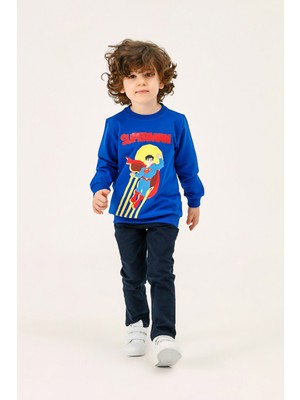 Batman Erkek Çocuk Sweatshirt 2-5 Yaş Saks
