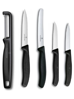 Victorinox Siyah 5 Li Büyük Soyma Seti