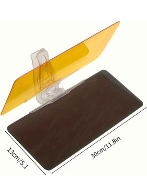 Techtic Araç Içi Güneşlik Vizörü Net Görünüm Güneş Işığı Önleme Gündüz ve Gece Far Önleyici