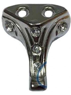 MiraLive Moda Taşlı Ahşap, Mdf, Sunta Sandık Ayağı, Kutu Ayak 2,5 cm - Nikel