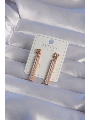 MiraLive Xuping Rose Renk Zirkon Taşlı Su Yolu Küpe - TJ-BKP9353