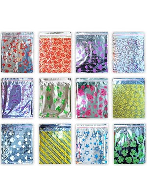 Home Metalize Bantlı Baskılı Hediye Poşeti (7x9) 100 Adet