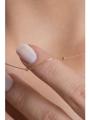 Bayar Gold 14 Ayar Altın Topçik Zincir Kolye