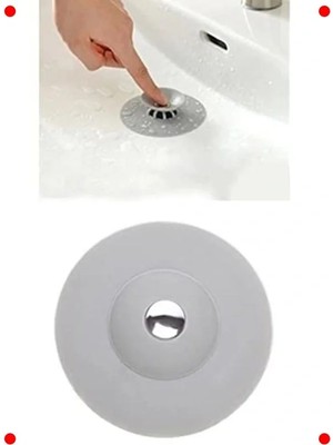 Calperia Lavabo ve Küvet Süzgeci Tıkacı | Silikon, Kilitli