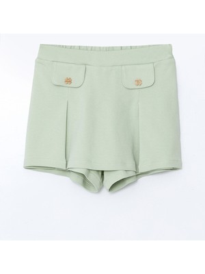 Lc Waikiki Yeni Sezon Beli Lastikli Kız Çocuk Şort Etek