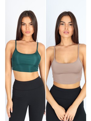 Softandbasic Kadın 2'li Comfortlux Fit Askılı Spor Sütyeni Spor Bralet