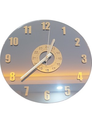 Formiqra Yeni Trend Gold Pleksi Gerçek Ayna Duvar Saati Çap 30CM Gold Çerçevesiz