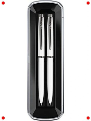 Calperia Şık Tükenmez ve Versatil Kalem Takımı Beyaz