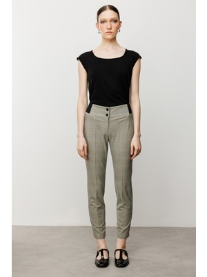 Ekol Ekoseli Dar Paça Pantolon 2082