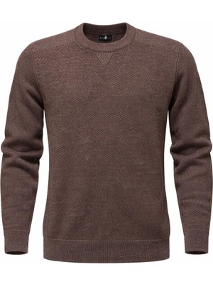 Plus Scorpion Erkek  Triko Kazak – Bisiklet Yaka, Regular Fit, Dört Mevsim