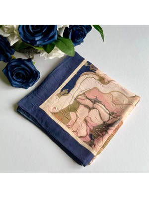 Modakaşmir Ebruli Desen Bambu Nefes Alan Doğal Kumaş Yumuşak Dokulu Kayma Yapmayan Eşarp