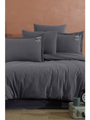 nordqueen %100 Pamuk Çift Kişilik Nakışlı Nevresim Seti Eveya