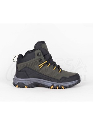 Ayakcity Erkek Yarım Boğaz Su Geçirmez Outdoor Bağcıklı Fermuarlı  Bot  - Haki - 42