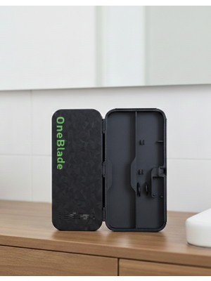 Devotech Oneblade Traş Makinesi Uyumlu Karbon Baskılı Premium Saklama Kutusu 4 Bıçaklı
