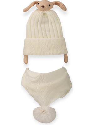 Mustran 4–8 Yaş Çocuk Bere Çapraz Boyunluk 2’li Kışlık Set | Polar Içli Triko Örgü | Yeni Sezon 2026