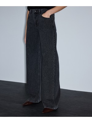 İpekyol Hotfix baskılı wide leg jean pantolon IS1260018015001