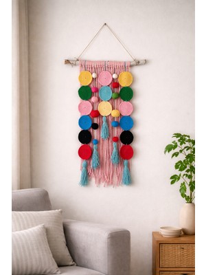 Pitipiti Renkli Dokuma Tasarım Salaş Duvar Süsü