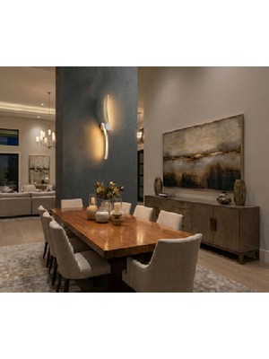 Acrolite Modern Duvar Aplik (Oturma Odası, Yatak Odası, Yemek Odası, Banyo, Kafe) L:60CM Beyaz 3000K